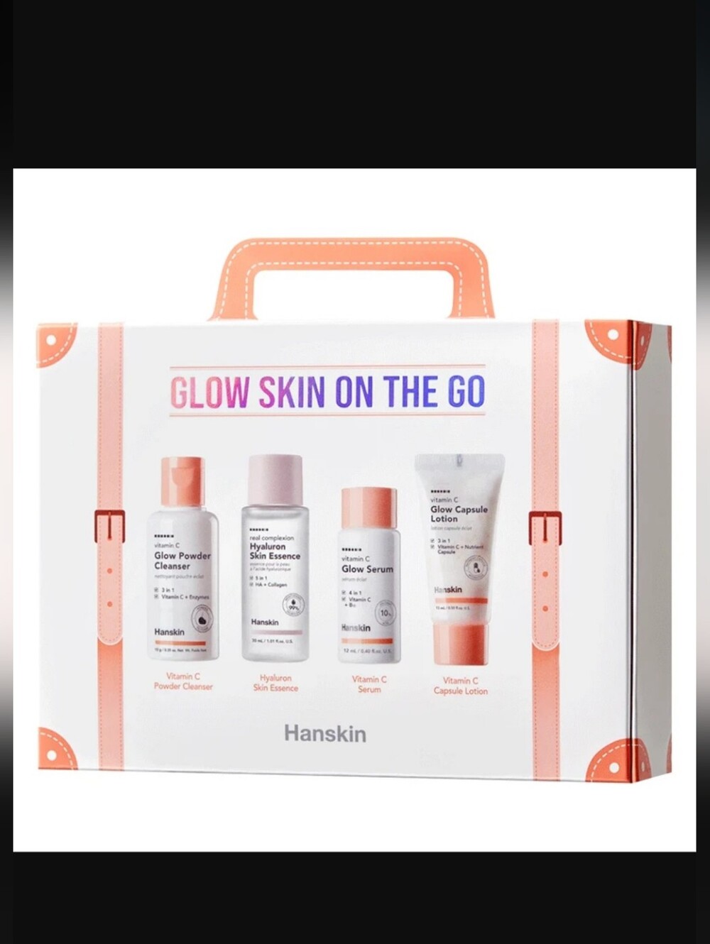 Hanskin Glow Skin On The Go Set Brightening Travel Kit (4 Items)